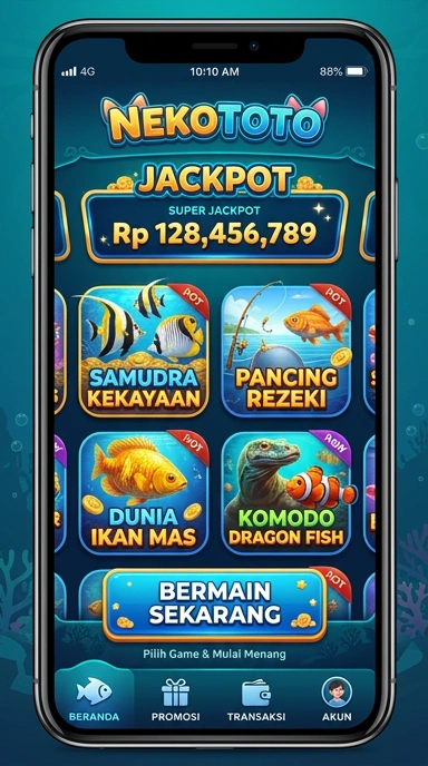 Tampilan antarmuka aplikasi nekototo yang user-friendly.